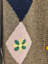 Load image into Gallery viewer, Diamond knit cardigan Argyle
