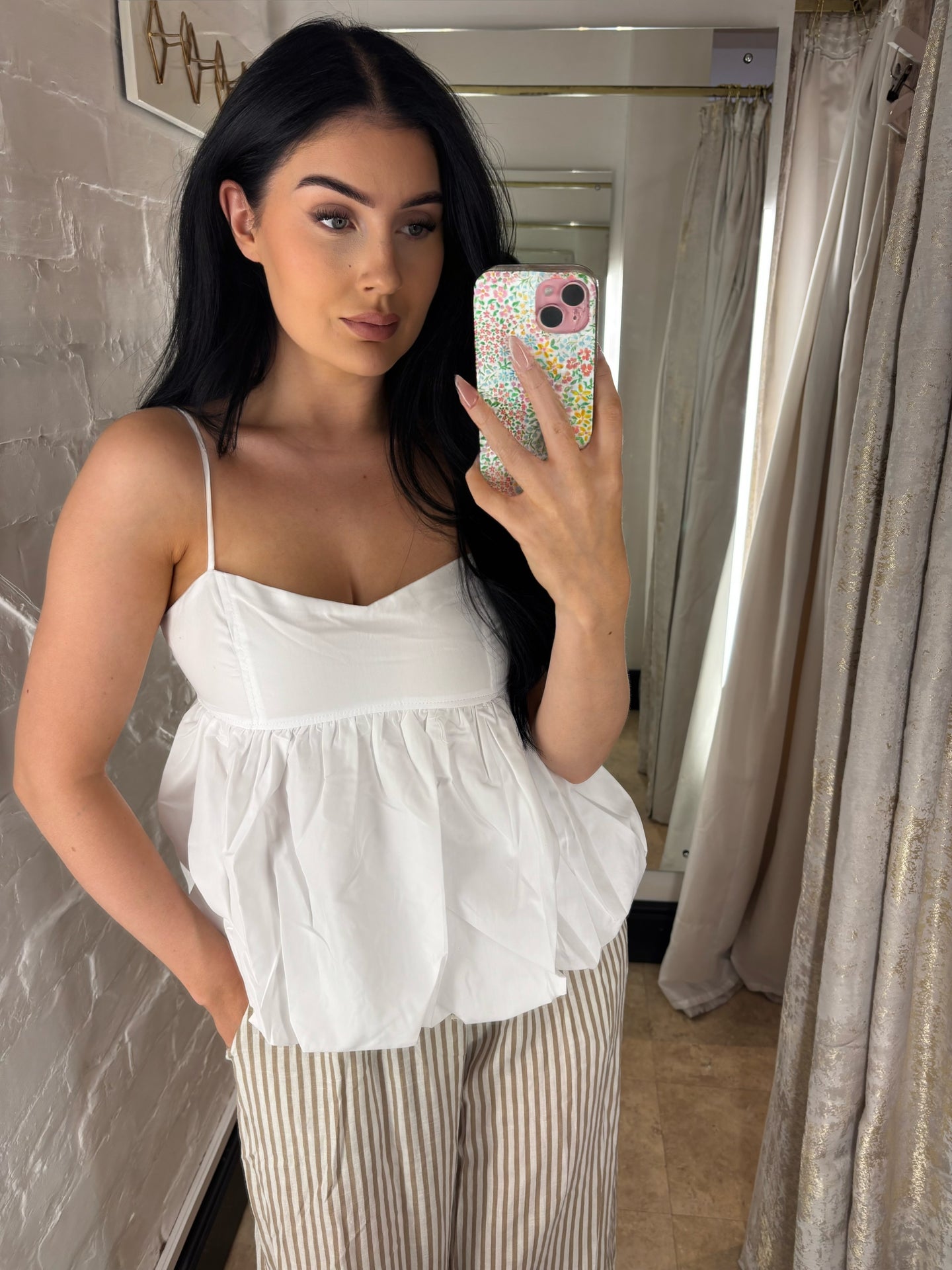 White puffball top