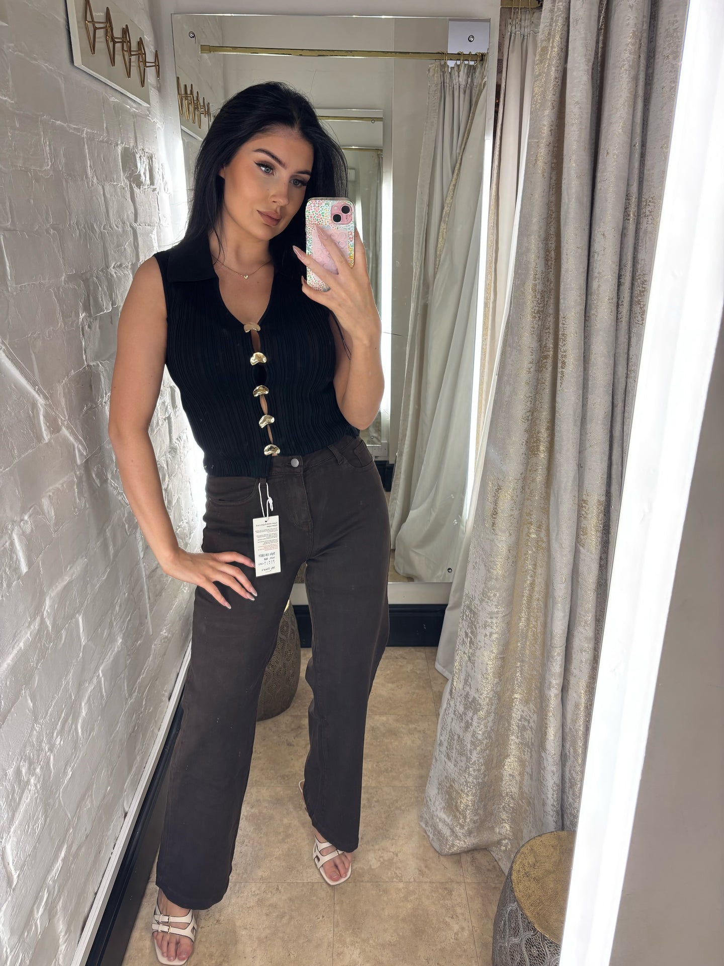 Chocolate brown jeans