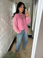 Load image into Gallery viewer, Mandarin knit cardigan - pink
