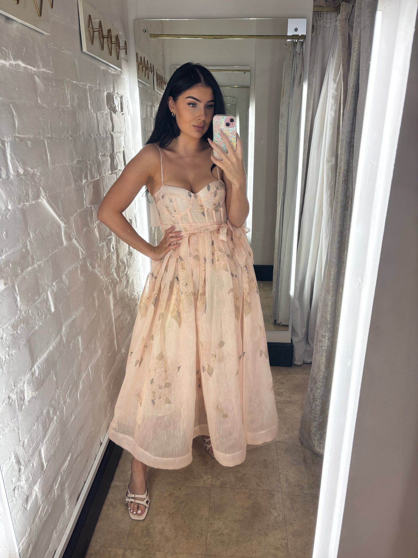 Floral pastel midi