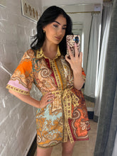 Load image into Gallery viewer, Multi print mini dress
