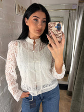 Load image into Gallery viewer, Lace mandarin blouse
