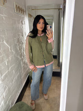 Load image into Gallery viewer, Mandarin knit cardigan - green
