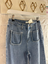 Load image into Gallery viewer, Braided detail jeans - pale blue
