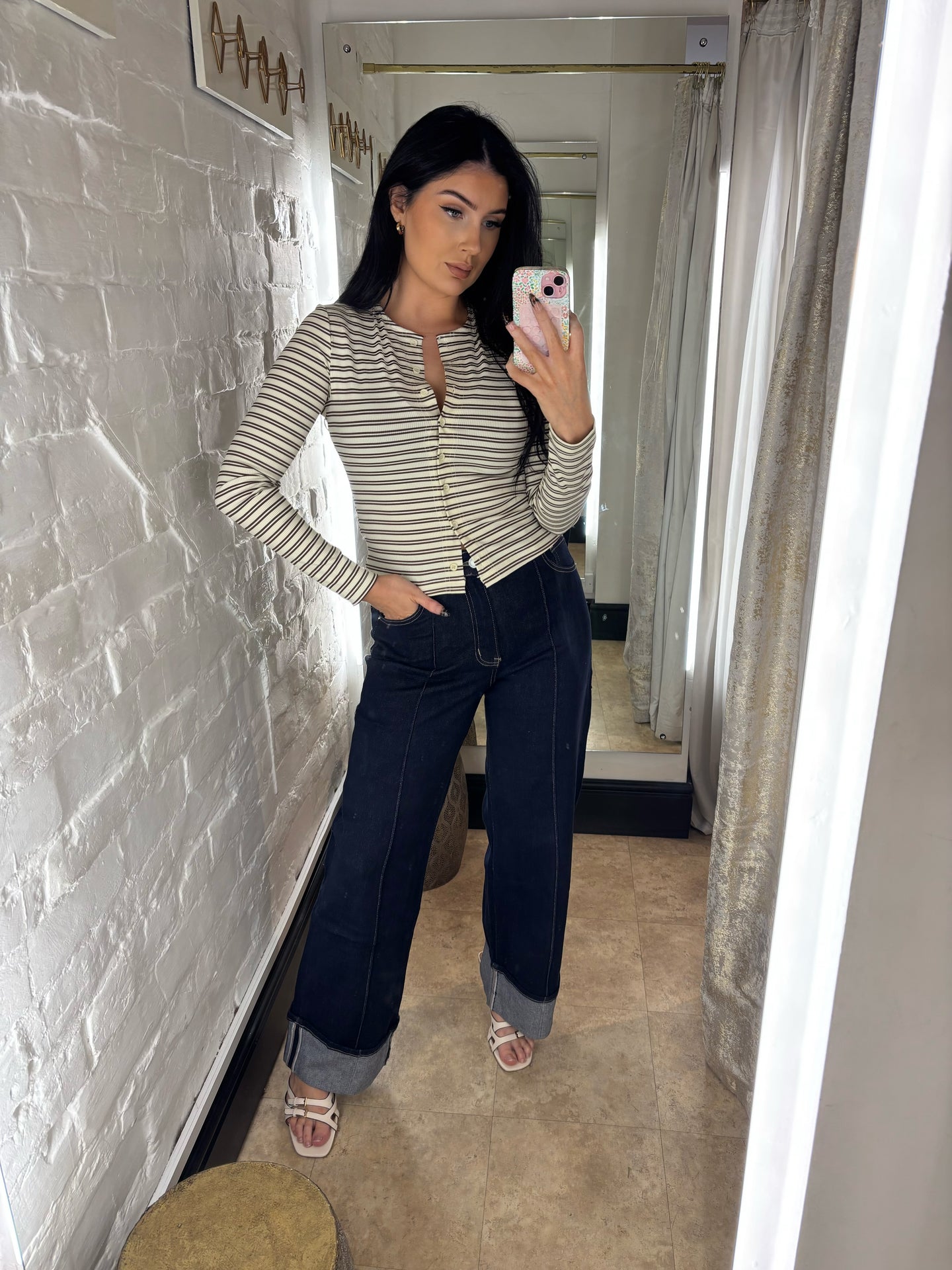 Turn up jeans
