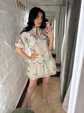 Load image into Gallery viewer, Floral lace mini dress
