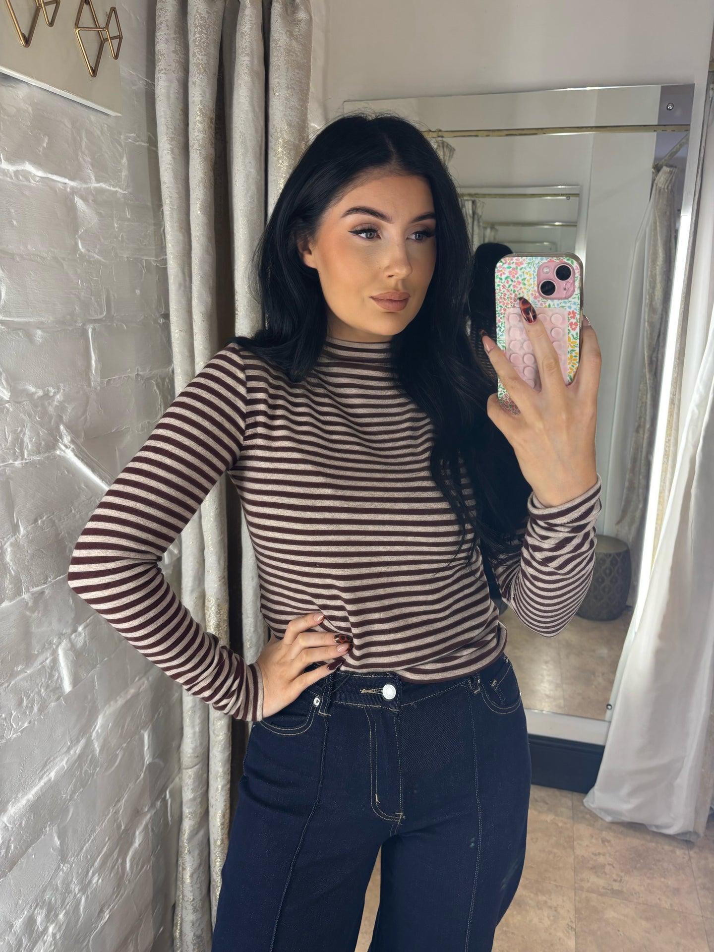 Stripe knit top