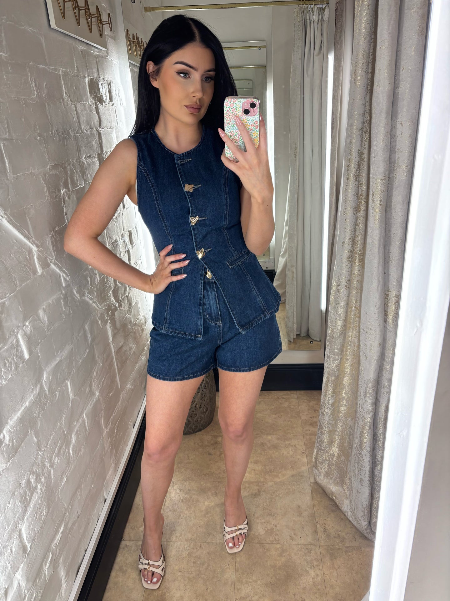 Denim shorts