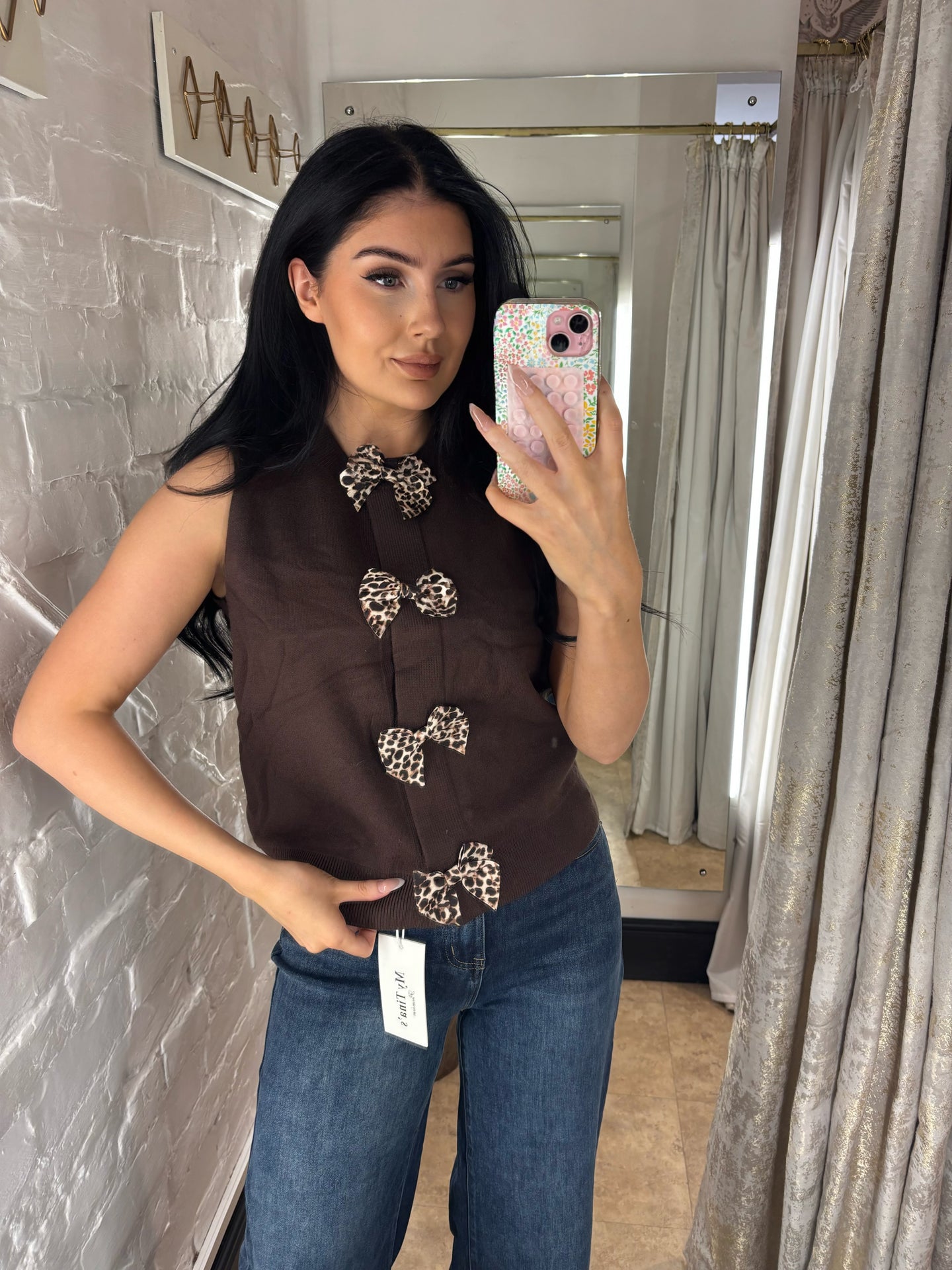 Bow detail knit