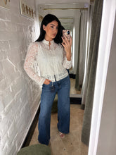Load image into Gallery viewer, Lace mandarin blouse
