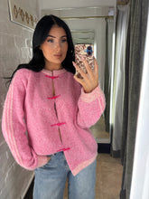 Load image into Gallery viewer, Mandarin knit cardigan - pink
