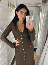 Load image into Gallery viewer, Chocolate bodycon midi
