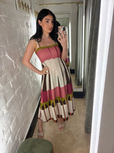 Load image into Gallery viewer, Strappy midi in pinks &amp; browns
