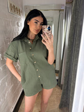 Load image into Gallery viewer, Playsuit button front

