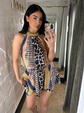 Load image into Gallery viewer, Playsuit halterneck animal print
