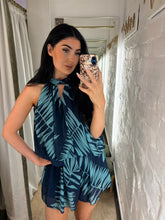 Load image into Gallery viewer, Blue leaf playsuit
