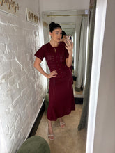Load image into Gallery viewer, Burgundy knit dress
