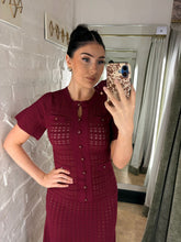 Load image into Gallery viewer, Burgundy knit dress
