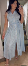 Load image into Gallery viewer, Blue polka dot midi
